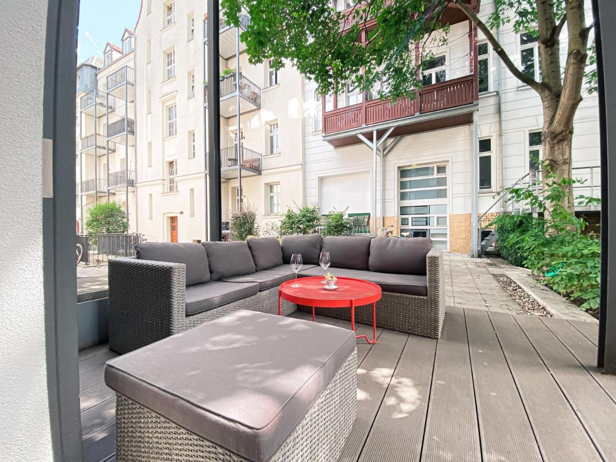 Designer Loft-Ferienwohnung Im Zentrum Mit Tiefgaragen-Parkplatz, Waschmaschine Und Privatterrasse Лейпциг Экстерьер фото